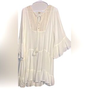 White/Ecru Boho Dress
